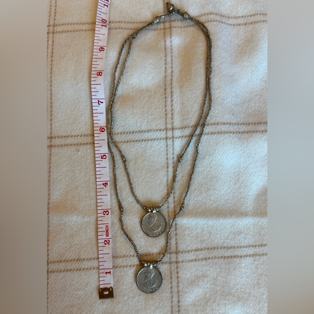Double Layer Coin Pendant Necklace